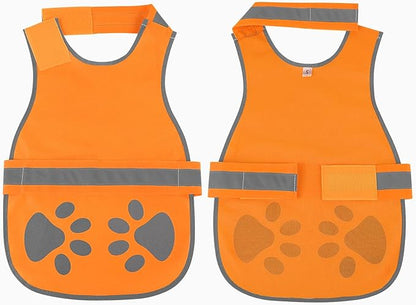 Candofly Reflective Dog Vest, High Visibility Safety Pet Hunting Jacket for Night Walking Camping (Orange, Medium)