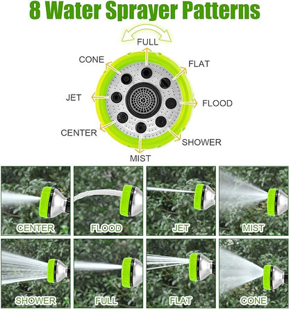 Upgraded Dog Wash Hose Attachment, 8-in-1 Sprayer Mode Garden Hose Nozzle with Pet Grooming Glove and 100cc Soap Dispenser Bottle, Adopted in Watering Flowers, Car Wash, Dog and Horse Showering