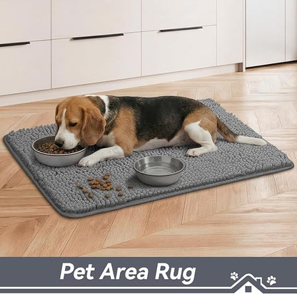 Bcoimo Super Absorbent Dog Door Mat, 36"*24" Anti Slip Mat for Muddy Paws, Pet Rugs for Dirty Paws Washable That Absorbs Moisture and Dirt, for Dog Cage and Pet Resting Carpet