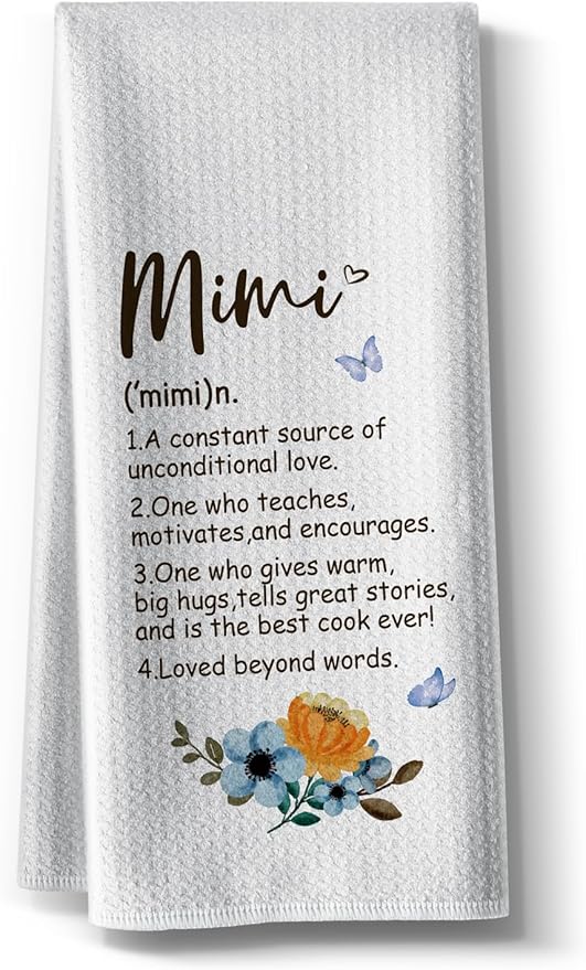 Kitchen Towels for Mimi-Funny Joked Hand Dish Kitchen DéCor, Hilarious Absorbent Tea Towel, for Mimi Nana Grandmother On Mother's Day Birthday,Christmas,Thanksgiving 16" x 24"