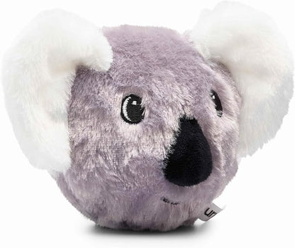 Flourish Pets 2in1 Tough Durable Dog Chew Toy with Non-Toxic BPA Free Rubber&Double Stitched Soft Fabric Exterior Squeaky Indestructible Dog Toy for Aggressive Chewers-Single Pack,Koala Prickles(4'')