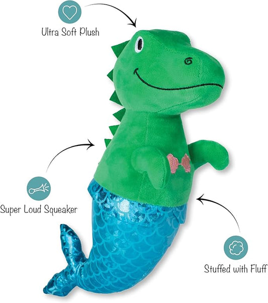 Fringe Studio Plush Dog Toy, Mer-Rex, Pet Shop Collection (314291)