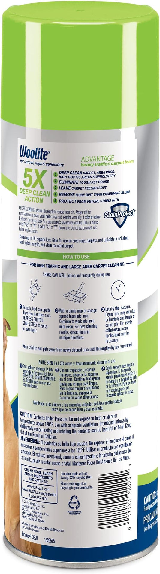 Bissell Woolite Advantage Heavy Traffic Carpet Foam 4 Pack, 3320