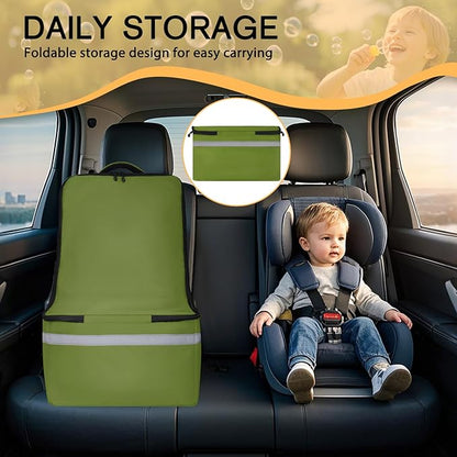 LARIPOP Car Seat Travel Bag for Airplane Gate Check Approved, Padded Backpack with Adjustable Straps, Reflective Strips & Protective Feet for Infant Convertible Booster Seats, Green