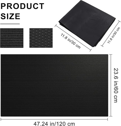 Pet Crate Floor Protection Mat, Mat for Under Dog Crate, 23.6" x 47.2" XL Thin Cut to Fit Design Washable Floor Covering Reusable Waterproof Non Slip Rug Whelping Pad for Pet (X-Large)