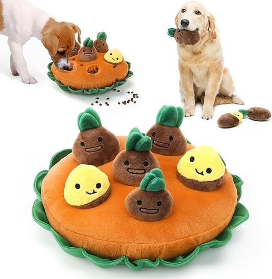 Skylety 7 Pcs Interactive Dog Toys Set, Snuffle Mat for Dogs, Treat Hiding Puzzle and Squeaky Plush, Sweet Potato Dog Toys for Small Medium Dogs, Training and Boredom Relief Plaything