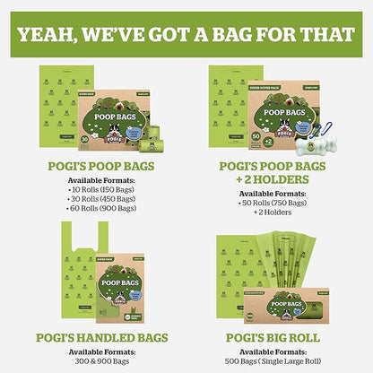 Pogi’s Dog Poop Bags – Leak-Proof & Extra Thick Pet Waste Bags (Fresh Scent, 60 Rolls, 900-Count)