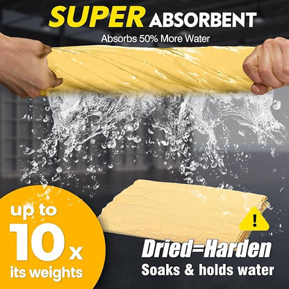 Premium Shammy Cloth for Car Drying 2pk (26”x17”)-Super Absorbent Chamois Towel for Car-Reusable Shammy Towel for Car, Bathroom,Pets, Dust Remove, No Spots/Streak/Scratch