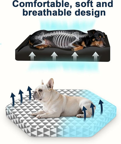 Orthopedic Dog Beds for Small Dogs, Pet Bed with 6 Sides,Removable & cleanable Cover，S