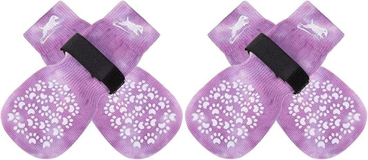 EXPAWLORER Anti Slip Dog Socks to Prevent Licking Paws, Dog Shoes for Hot Pavement, Dog Booties for Small Medium Large Senior Dogs, Traction Control Boots & Paw Protectors for Hardwood Floors