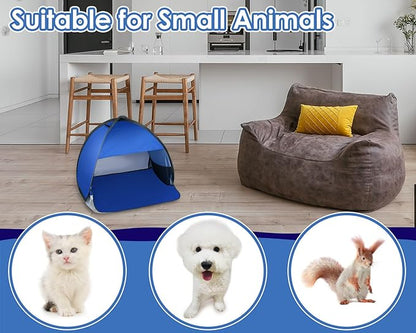 Mini Tent for Pets Small Dog Tent for Beach Portable Pop Up Sun Shade Shelter with Phone Compartment for Puppy and Large Cats Small Animals Sun Canopy for Camping and Outdoor