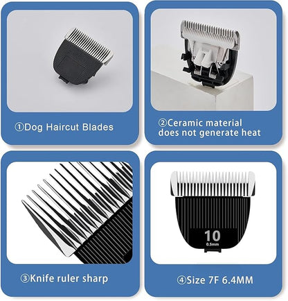 Replacement Blade for nebot P1 Pro Pet Grooming Kit & Vacuum,Size-10 Cut Length 1/50"(0.5mm),Made of Ceramic Blade & Stainless Steel Blade