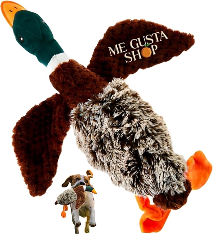 ME GUSTA SHOP Duck Dog Toy Squeak Toys | Mallard-Shaped | Shaped Pet Toys | Duck Dog Toys for Large Dogs | Mallard Dog Toy | Dog Chew Toys | Stuffed Toys Interactive Animal.