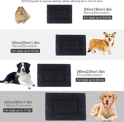 BVAGSS Reversible Dog Crate Pad, Memory Foam Pet Bed Mat, Soft Warm Machine Washable Sleeping Kennel Mattress for Small Medium Large Dogs XH079 (42''x28''x1.6'',Dark Grey)