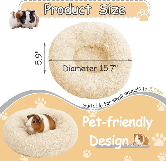 Guinea Pig Beds Hamster Beds Rabbit Hideout Thickened and Warm Winter Guinea Pig Beds for Dwarf Rabbits Chinchillas Hamsters Ferrets Hedgehogs Light Brown