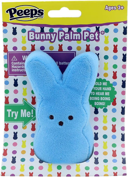 Animal Adventure | 4" Blue Palm Pet Bunny Peeps Plush | Easter Basket Stuffed Animals for Kids | Marshmallow Candy | Huggable Soft Plushie Stuffers Buddy Toy | Collectable Gifts | Aged 3+