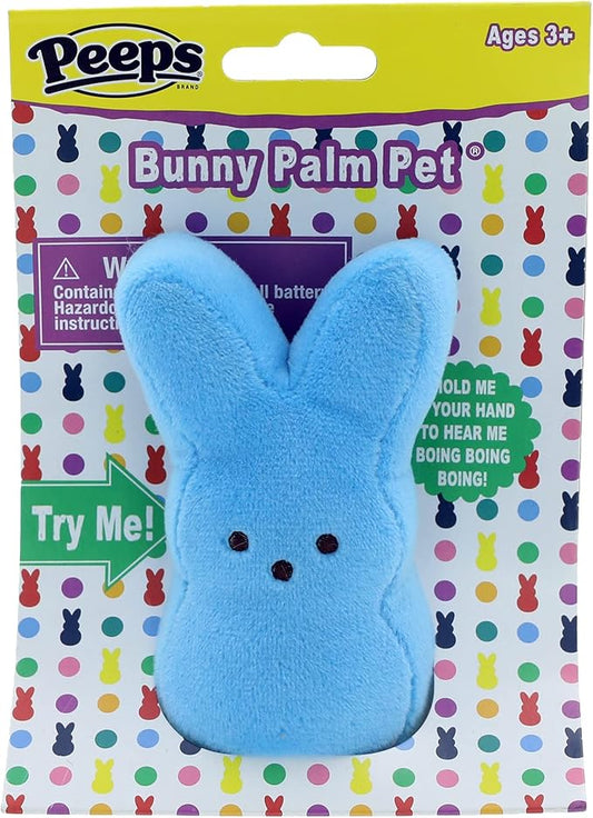 Animal Adventure | 4" Blue Palm Pet Bunny Peeps Plush | Easter Basket Stuffed Animals for Kids | Marshmallow Candy | Huggable Soft Plushie Stuffers Buddy Toy | Collectable Gifts | Aged 3+
