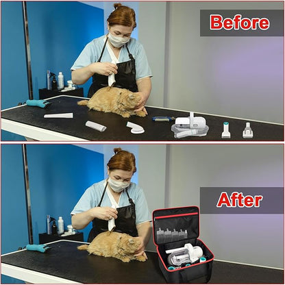 Pet Grooming Kit Supplies Organizer | Bag Only | for oneisall/for Neabot Neakasa P1 Pro Dog Hair Vacuum | Clippers Nail Grinder, Cleaning Brush, Trimmer Case for Pet Owners | Travel & Home Use