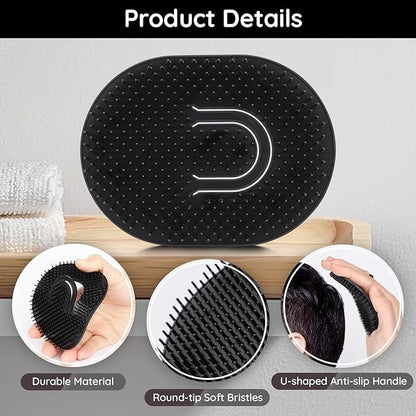 12pcs Palm Brush for Men, Segbeauty Portable Hair Brushes Plastic Beard Comb Shampoo Brushes Pocket Comb Scalp Massage Brush for Travel