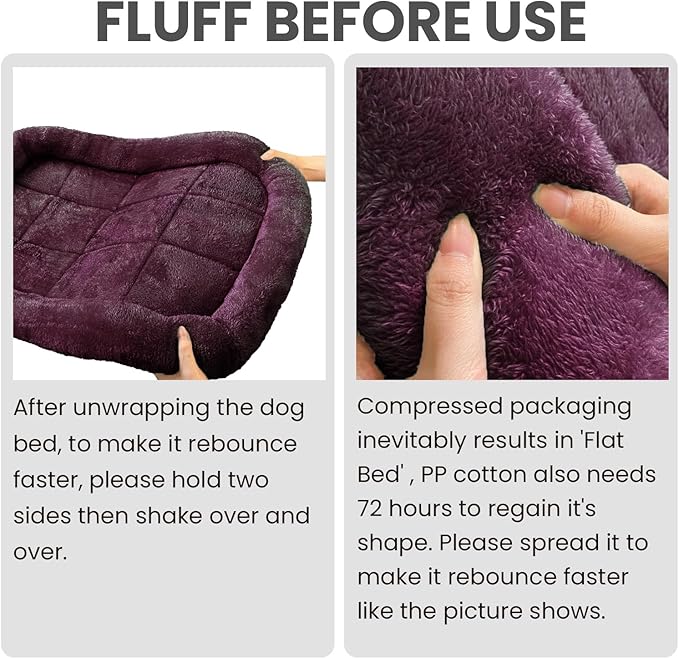 Patas Lague Bolster Dog Bed for Small Dogs 24''x18'', Soft Warm Foam Pet Sofa Bed, Machine Washable Pet Cat Crate Mat for Small Breeds, Taupe