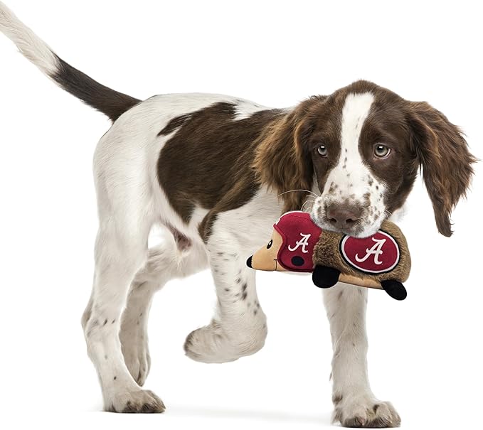 NCAA Alabama Crimson Tide Plush Hedgehog Toy for Dogs & Cats, Cool Soft Pet Toy for Fun and Interactive Play, Dog Chew Toy with Squeaker, Licensed Hot Pet Toy
