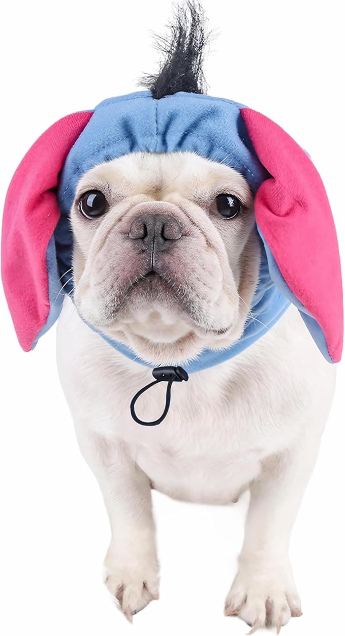 Dog Costume Hat with Donkey Ear for Dogs and Cats, Funny Dog Halloween Christmas Costumes Headwear,Small Medium Large Pet Cosplay Clothes for Party Birthday and Holiday,L