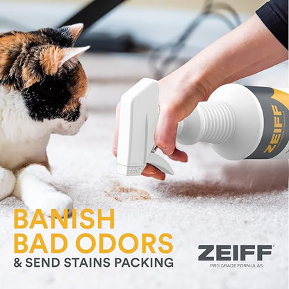 Pet Stain and Odor Remover - Pet Odor Eliminator for Home and Professional Use - Pet Urine Enzyme Cleaner to Break Up Tough Stains - Carpet Stain Remover for Dog Urine and Cat Pee, Feces, Fluids