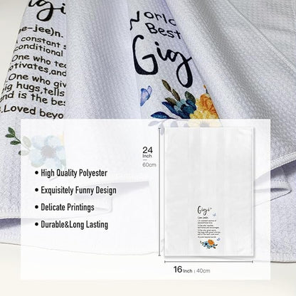 Kitchen Towels for Gigi-Funny Joked Hand Dish Kitchen DéCor, Hilarious Absorbent Tea Towel, for Mimi Nana Grandmother On Mother's Day,Birthday,Christmas,Thanksgiving 16" x 24"
