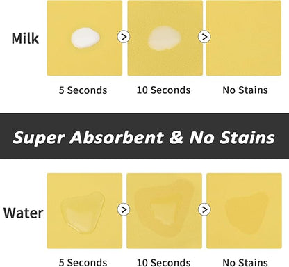 Dog Food Mat - Absorbent Cat Mat for Food and Water, No Stains Pet Feeding Bowl Mat, Easy to Clean Pet Placemats, Quick Dry Dog Water Dispenser Mat for Messy Drinkers | Yellow 24"x36"