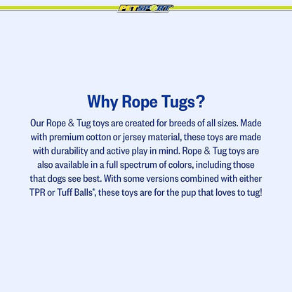 Petsport Mega Tuff Ball Tug Dog Toy - Mega Tennis Balls for Large Dogs, Dog Tug Toys, Great for Boredom & Aggressive Chewers, Dog Toy, Certified Non-toxic, Won’t Wear Down Teeth - 6"