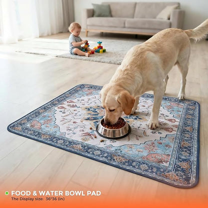 Hompet 2 Pack Super Absorbent Dog Door Mat for Muddy Paws, Washable Pee Pads for Dogs, Reusable Puppy Training Pads, Quick Dry Non-Slip Pet Entryway Rug, Leak-Proof Potty Pad for Indoor Floors 36x36