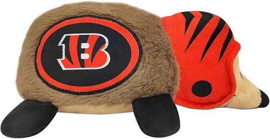 NFL Cincinnati Bengals Plush Hedgehog Toy for Dogs & Cats, Cool Soft Pet Toy for Fun and Interactive Play, Dog Chew Toy with Squeaker, Licensed Hot Pet Toy