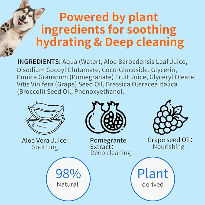 Dog Paw Cleaner with Soft Silicone Brush & No-Rinse Foam – Gentle Mud, Dirt, and Odor Removal for Dogs and Cats – Includes Moisturizing Paw Balm and Towel for Complete Paw Care