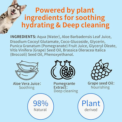 Dog Paw Cleaner with Soft Silicone Brush & No-Rinse Foam – Gentle Mud, Dirt, and Odor Removal for Dogs and Cats – Includes Moisturizing Paw Balm and Towel for Complete Paw Care