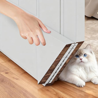Cat Door Corner, Cat Door Hinges for Interior Door, Left and Right Doors Sharing, Cat Corner Door for Your Cat with Private Space