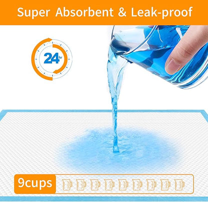 Bolux Dog and Puppy Training Pads， Disposable Dog Pee Pads (40, 23.5"*23.5"(60*60cm))