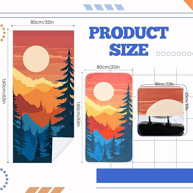 2 Pack Car Seat Towel Cover and Athletic Running Towel with Storage Bags, Sweat Washable Gym Seat Protector Non Slip for Dog Pet Workout Running Outdoor Sport Activities(Sedona)
