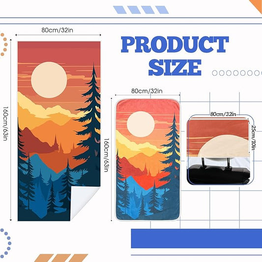 2 Pack Car Seat Towel Cover and Athletic Running Towel with Storage Bags, Sweat Washable Gym Seat Protector Non Slip for Dog Pet Workout Running Outdoor Sport Activities(Sedona)