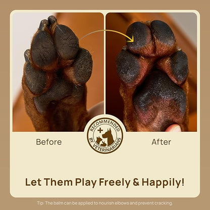 HICC PET Dog Paw Balm 1.06oz Natural Moisturizer & Protector for Dry Cracked Paws Soothes Hotspots & Odor, Horse Hoof, Joint Care
