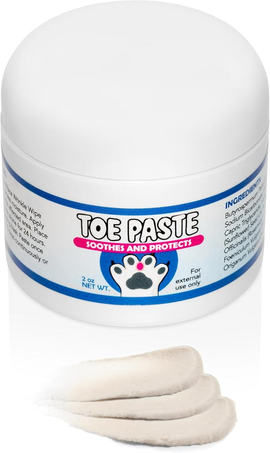 Squishface Toe Paste - Dog Paw Balm, Dog Paw Yeast Care, Soothing Dog Paw Cream for Happy, Healthy Paws! 2oz.
