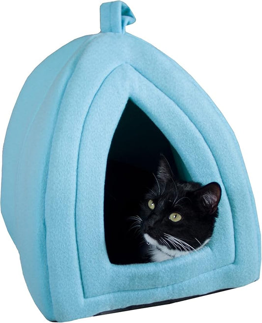 PETMAKER Indoor Cat House with Removable Foam Cushion for Cats, Kittens, Small Dogs & Small Pets, Plush Pet Bed Crate Tent Hideaway with Cozy Soft Interior, Small Animal Sleep & Rest Space