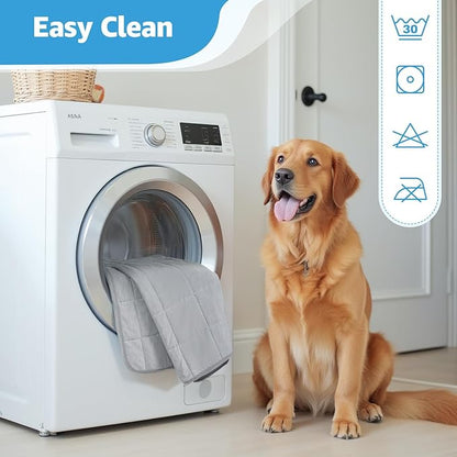 Dog Cooling Blanket, 0.4 Q-MAX Cooling Blanket For Large Dogs Washable, Cool To Touch Dog Blankets For Bed Cover, Soft Lightweight Cooling Dog Blanket Help Your Pet Sleep Well In Summer (48"×62"/Grey)