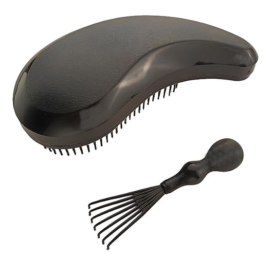 Gentle Grooming Puppy Brush with Gift Box ， Fit for Small Dog ， Yorkie, Shih Tzu, Maltipoo, Maltese and Pomeranian ，Toy Poodle Accessories, Soft Bristle (Black)