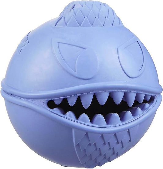Jolly Pets Monster Ball Bouncing Dog Toy/Treat Holder, 2.5 Inches, Blue