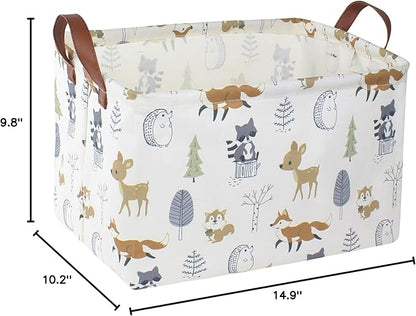 Rectangular Storage Basket, Books Box, Gift Basket, Room Decor(Animal)