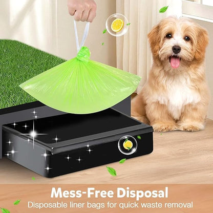 Xfire 30 Pack Pet Loo Liners for Petsafe Dog Potty Pee Pod, Disposable Pet Loo Tray Liner Bags with Absorbent Pads Instant Odor Control Urine Disposal Kit (Lemon)