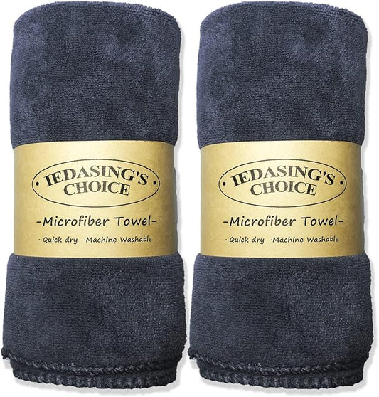 IEDASING'S CHOICE Dog Towel 2 Pack Super Absorbent Quick Drying Microfiber Towel Soft for Dog Bath & Puppy Grooming, Multi-Use, Grey