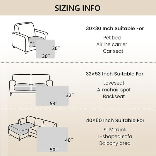 gogobunny 3X Stronger Waterproof Pet Blanket, Scratch Proof Furniture Protector for Dogs Cats, Reversible Cover 40x50 Inch, Dark Stone