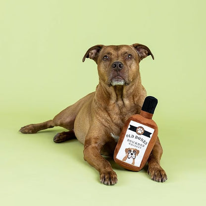 Fringe Studio Old Bones Whiskey Plush Dog Toy, Pet Shop Collection (314454)