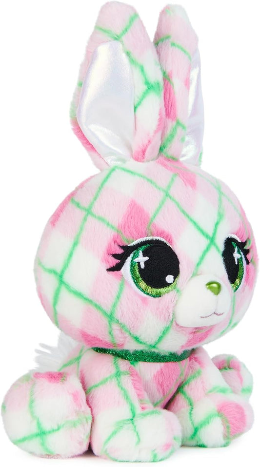 GUND P.Lushes Pets Kennedy Karrats Designer Fashion Plush Toy, Collectible Bunny Stuffed Animal, Pink and Green, 6”